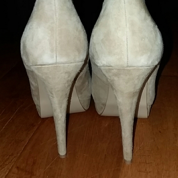 Aldo tan suede high heels leather pumps - Picture 4 of 7